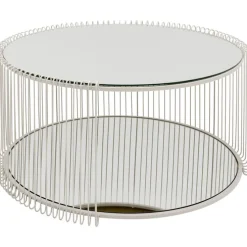 Table basse Wire Double Greige Ø80cm