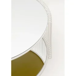 Table basse Wire Double Greige Ø80cm