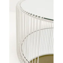Table basse Wire Double Greige Ø80cm