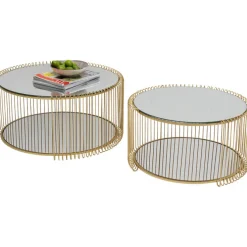Table basse Wire Double laiton (2/Set)
