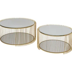 Table basse Wire Double laiton (2/Set)