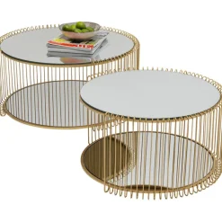 Table basse Wire Double laiton (2/Set)