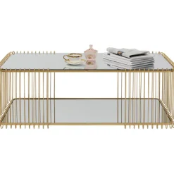 Table basse Wire Double laiton 120x60cm