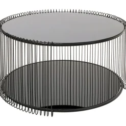 Table basse Wire Double noir Ø80cm