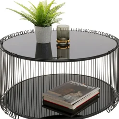 Table basse Wire Double noir Ø80cm