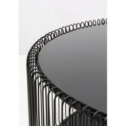 Table basse Wire Double noir Ø80cm