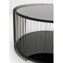 Table basse Wire Double noir Ø80cm