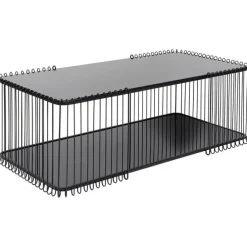Table basse Wire Double noir 120x60cm