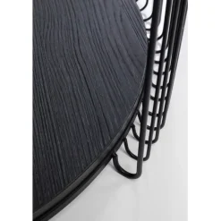 Table basse Wire Double noir bois (2/Set)