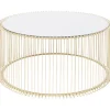 Table basse Wire Uno laiton Ø80cm