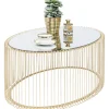 Table basse Wire Uno laiton 60x90cm