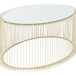 Table basse Wire Uno laiton 60x90cm