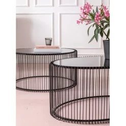 Table basse Wire Uno noir 60x90cm
