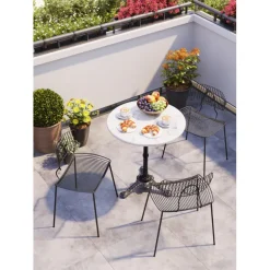 Table bistrot Kaffeehaus blanc Ø60