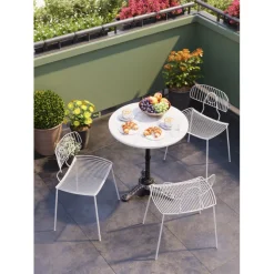 Table bistrot Kaffeehaus blanc Ø60