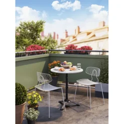Table bistrot Kaffeehaus blanc Ø60