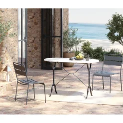 Table bistrot Kaffeehaus blanc 120x60cm