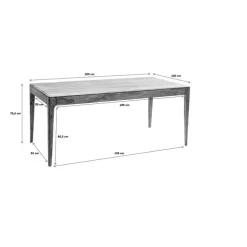 Table Brooklyn walnut 200x100cm