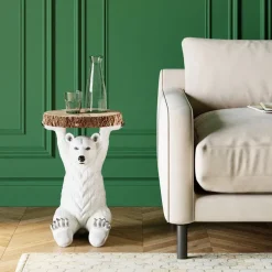 Table d appoint Animal Polar Bear Ø37cm