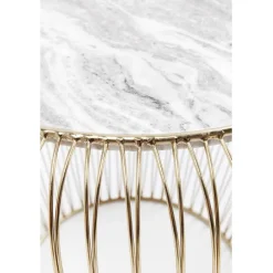 Table d appoint Beam marbre gris-laiton Ø43cm