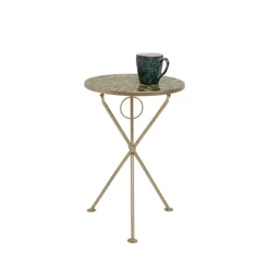 Table d appoint Clack Mosaic vert olive Ø35cm