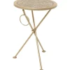 Table d appoint Clack Mosaic marron Ø35cm