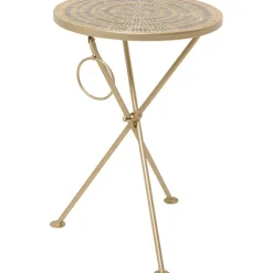 Table d appoint Clack Mosaic marron Ø35cm