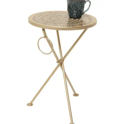 Table d appoint Clack Mosaic marron Ø35cm