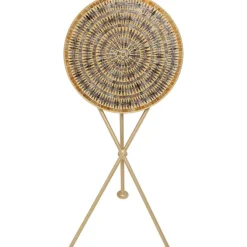 Table d appoint Clack Mosaic marron Ø35cm