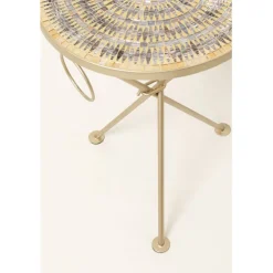 Table d appoint Clack Mosaic marron Ø35cm