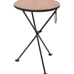 Table d appoint Clack Mosaic rouge Ø35cm