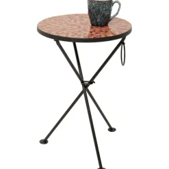 Table d appoint Clack Mosaic rouge Ø35cm