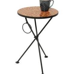 Table d appoint Clack Mosaic orange Ø35cm