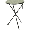 Table d appoint Clack Mosaic vert bleu Ø35cm