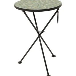 Table d appoint Clack Mosaic vert bleu Ø35cm