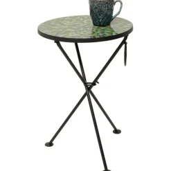 Table d appoint Clack Mosaic vert bleu Ø35cm