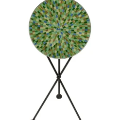 Table d appoint Clack Mosaic vert bleu Ø35cm