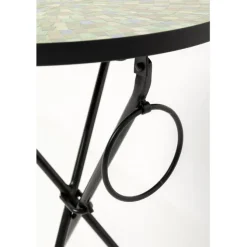 Table d appoint Clack Mosaic vert bleu Ø35cm