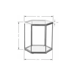 Table d appoint Comb noir 55