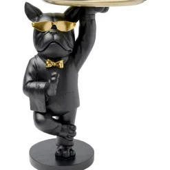 Table d appoint Cool Bulldog Tray noir 34x55cm