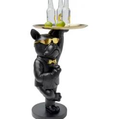 Table d appoint Cool Bulldog Tray noir 34x55cm