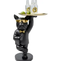 Table d appoint Cool Bulldog Tray noir 34x55cm