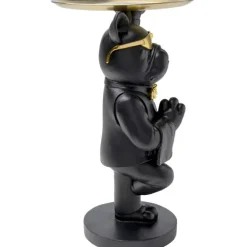 Table d appoint Cool Bulldog Tray noir 34x55cm