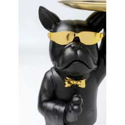 Table d appoint Cool Bulldog Tray noir 34x55cm