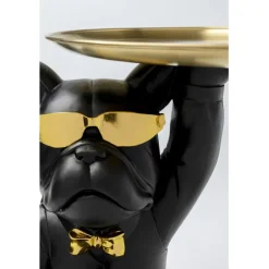 Table d appoint Cool Bulldog Tray noir 34x55cm