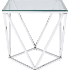 Table d appoint Cristallo Chrome 50x50cm