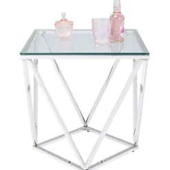 Table d appoint Cristallo Chrome 50x50cm