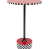 Table d appoint Domero Checkers rouge Ø40cm