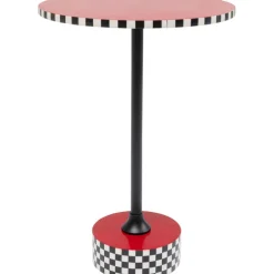 Table d appoint Domero Checkers rouge Ø40cm