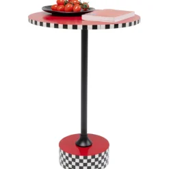 Table d appoint Domero Checkers rouge Ø40cm